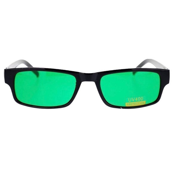 Unisex Accessories Uplifting Sunglasses Emerald Green Lens Black